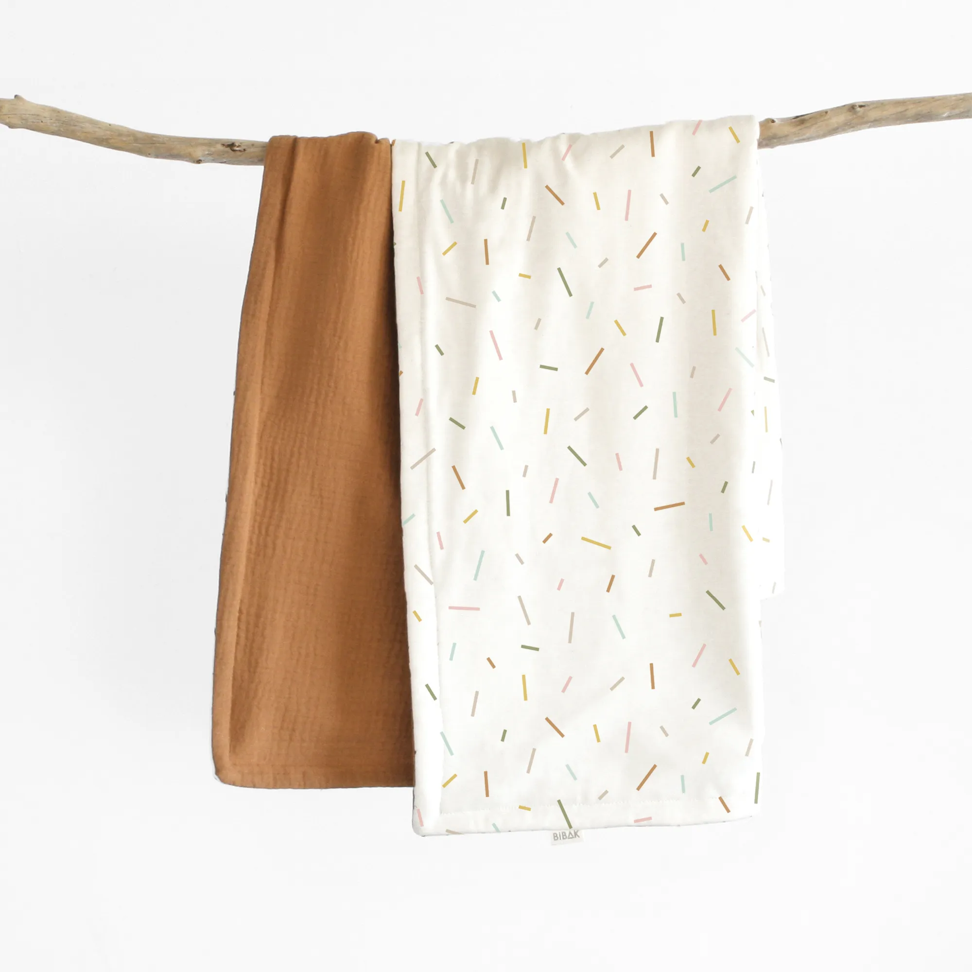 Manta de bebé Sticks – Canela