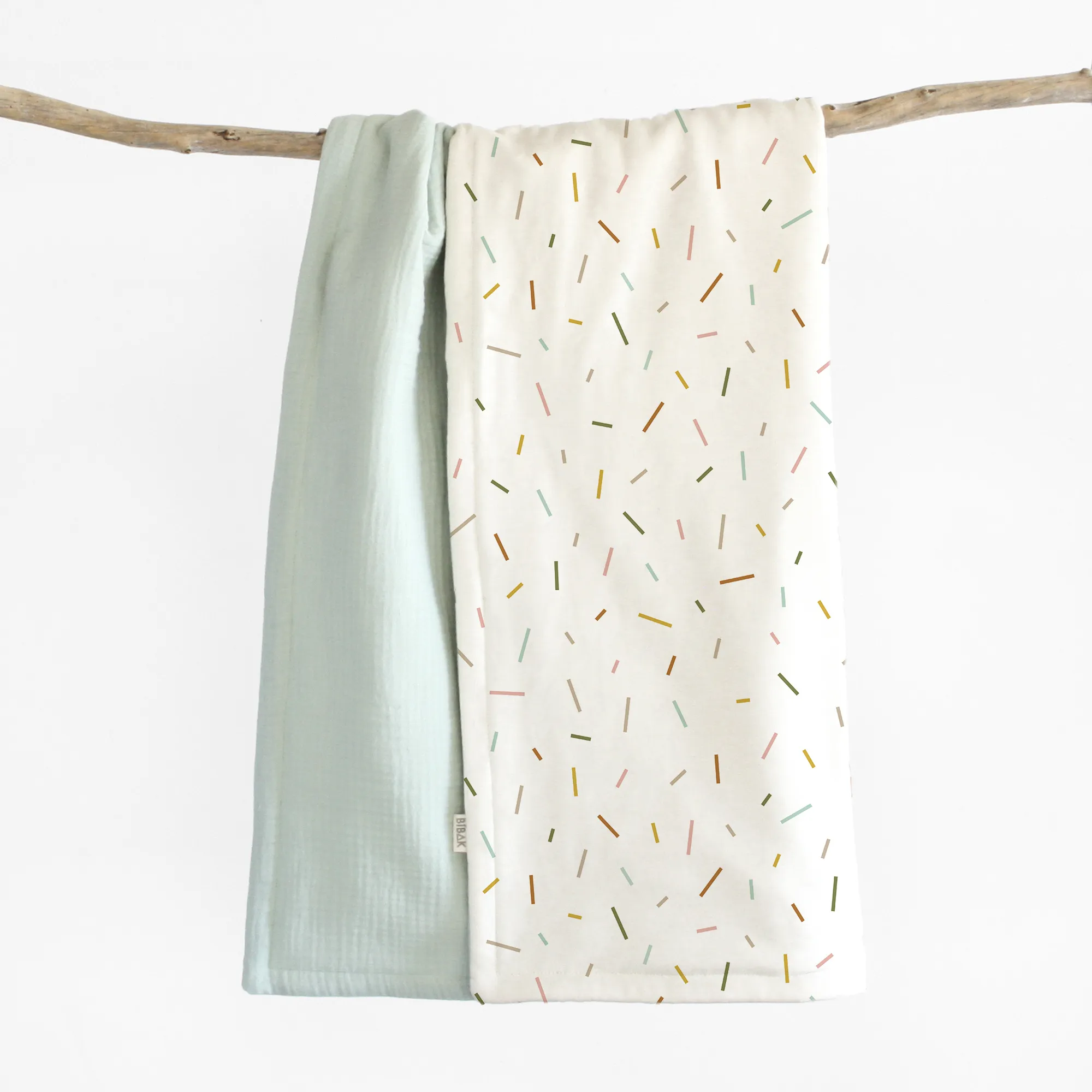 Manta de bebé Sticks – Menta